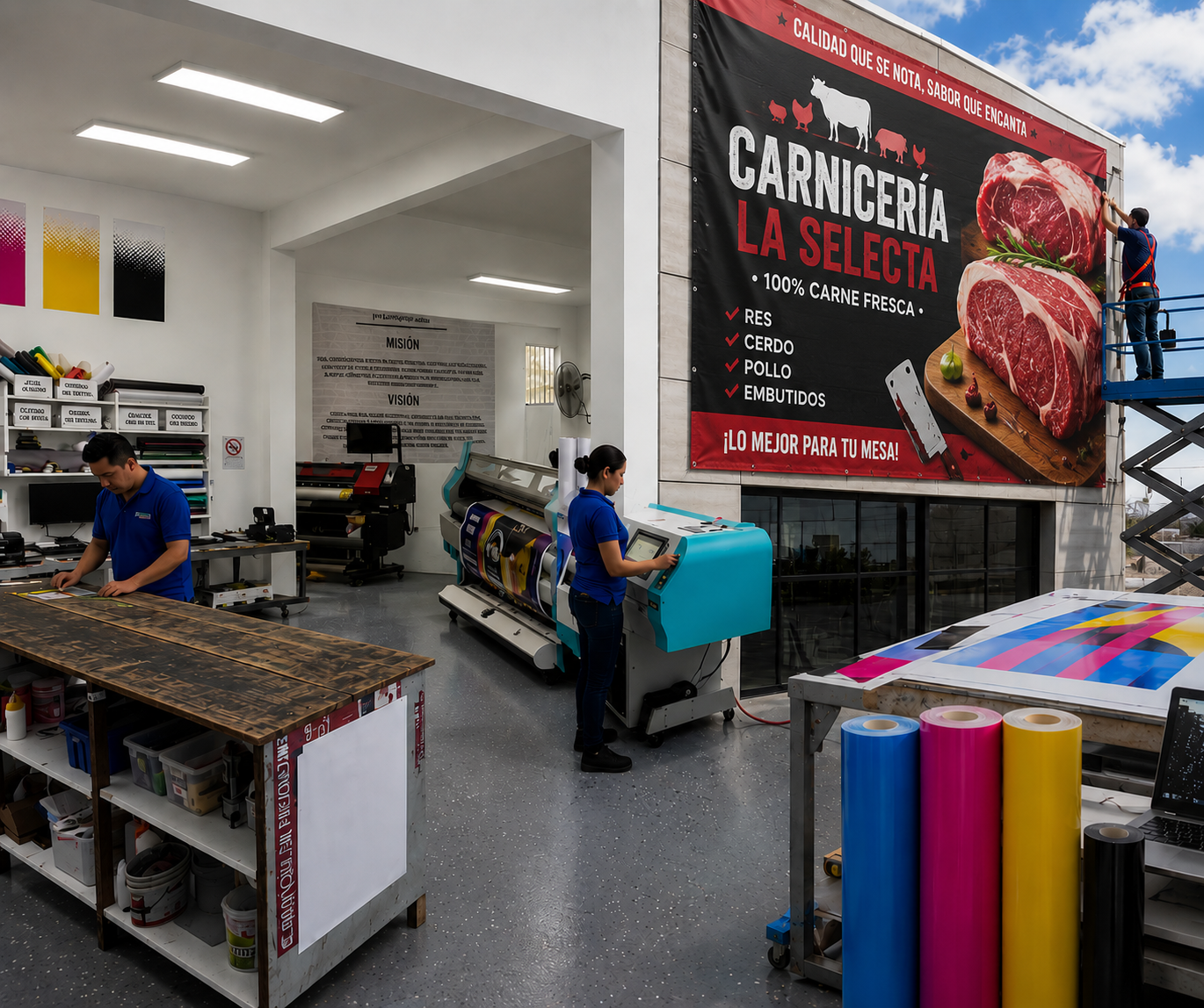 Producción e instalación profesional de impresión en gran formato en Digital Print MX
